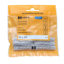 Nylonplugg 10 x 50 mm 6-pack Heco